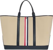 Thom Browne Oversize Canvas & Leather Tool Tote