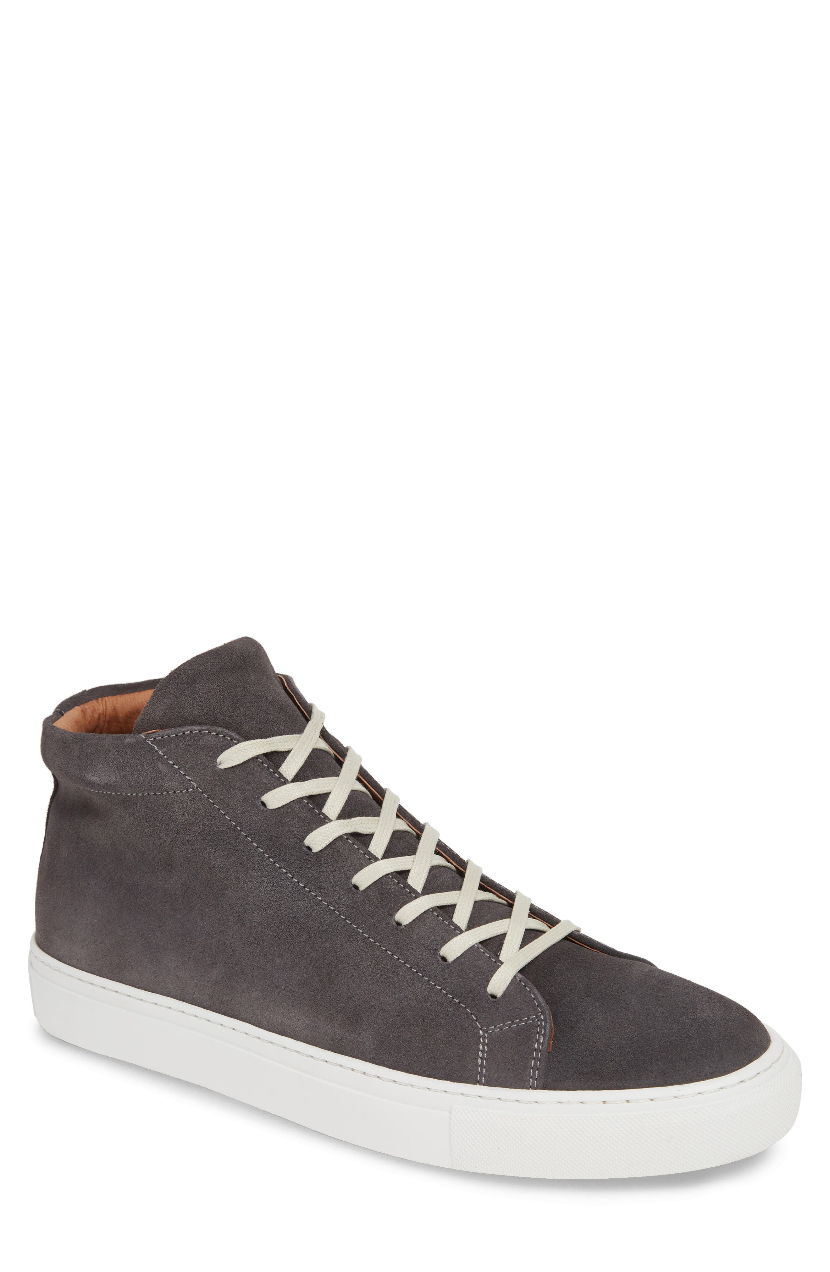 Deacon Mid Sneaker, Main, color, GREY SUEDE