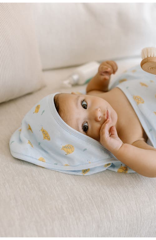 LOULOU LOLLIPOP LOULOU LOLLIPOP PRINT MUSLIN HOODED TOWEL & WASHCLOTH SET 