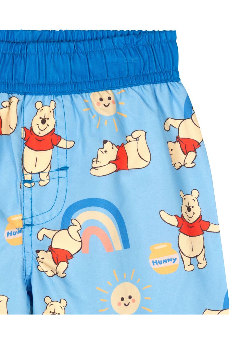 Winnie the Pooh Swimwear 2-Piece Rash Guard and Swim Trunks Set, Alternate, color, Navy Blue Winnie Pooh