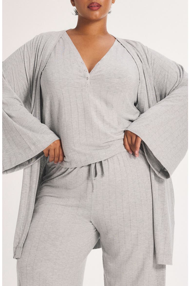Sleek Stitch Robe, Alternate, color, PLATINUM GREY