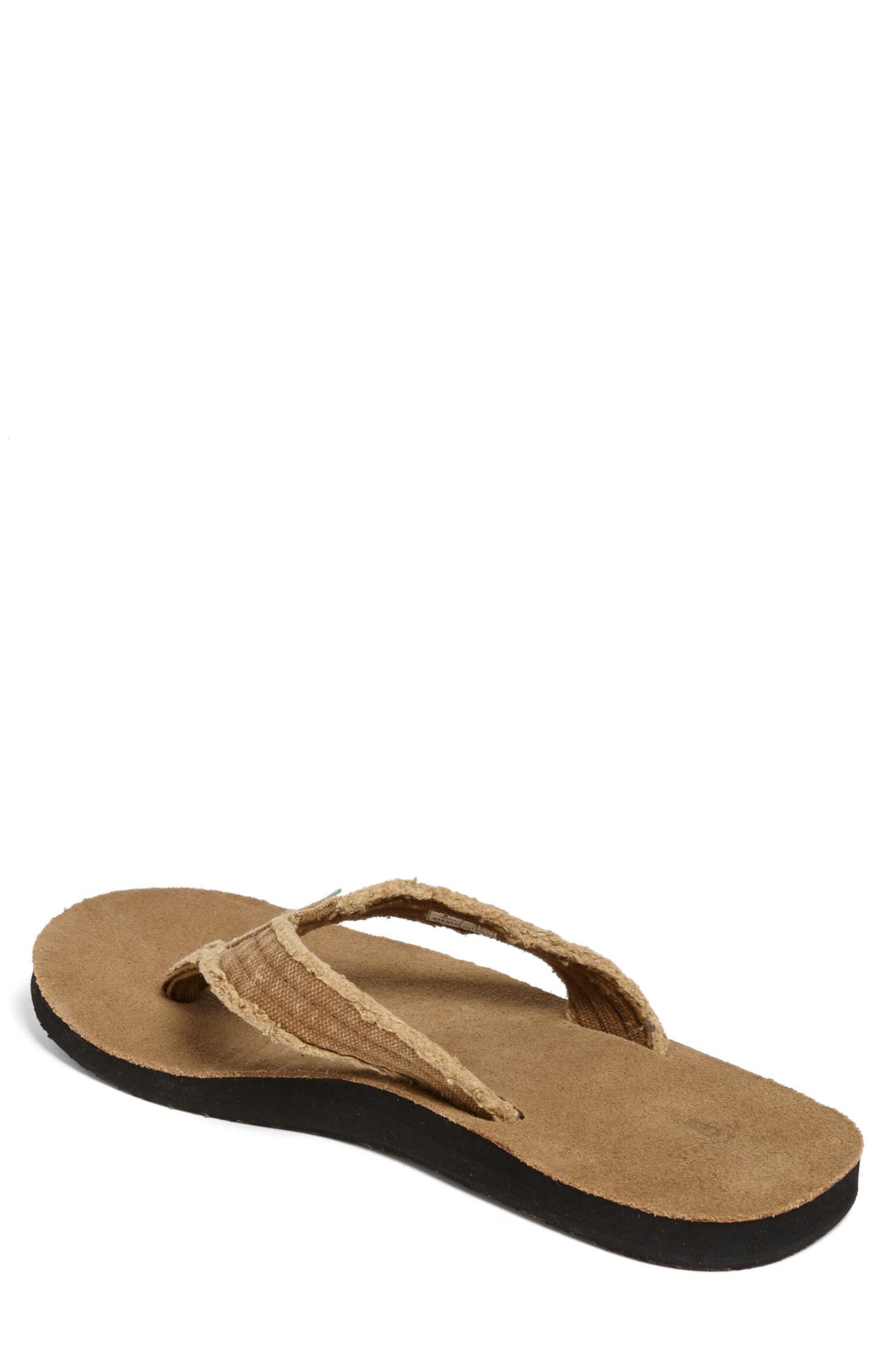 'Fraid Not' Flip Flop, Alternate, color, KHAKI