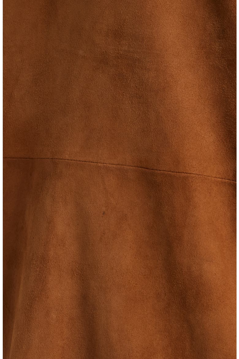 Suede & Leather Shacket, Alternate, color, LIGHT BROWN