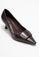 Prologue Shoes Marcia Buckle Pointed Toe Pump
