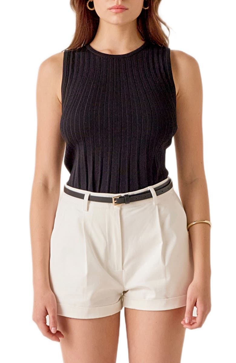 MARSY Sleeveless Knit Top, Main, color, Black