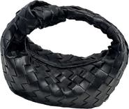 Adornia Woven Faux Leather Crescent Bag