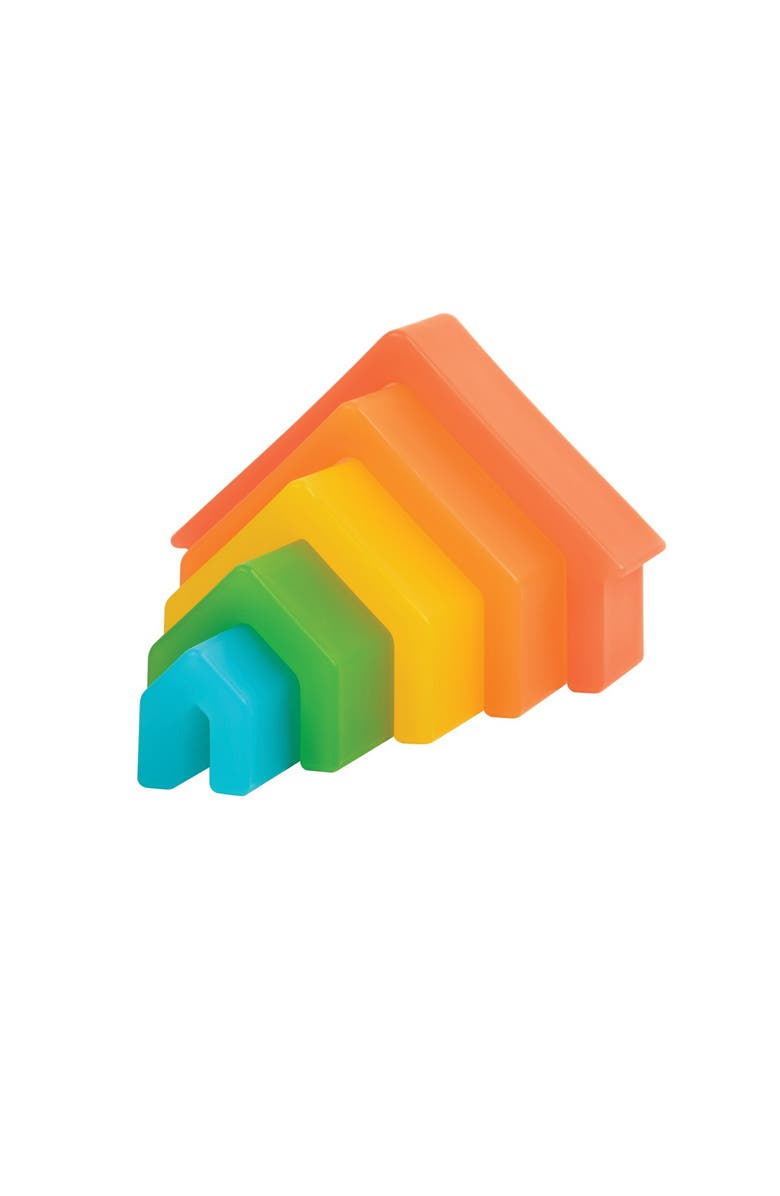 Kaplan Early Learning Company Discovery Stackers - Rainbow House - 5 Pieces, Alternate, color, Rainbow