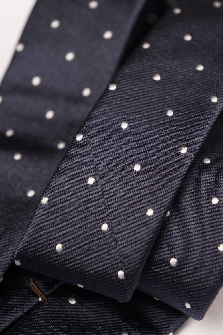 Pisa - Silk Jacquard Tie for Men, Alternate, color, Navy