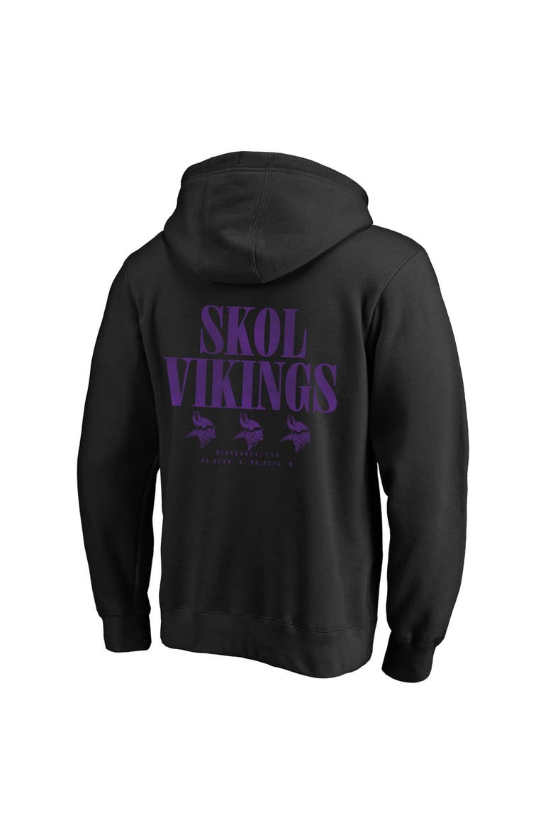Men's Fanatics Black Minnesota Vikings Big & Tall Relaxed Intense Rivalry Hoodie, Alternate, color, Black