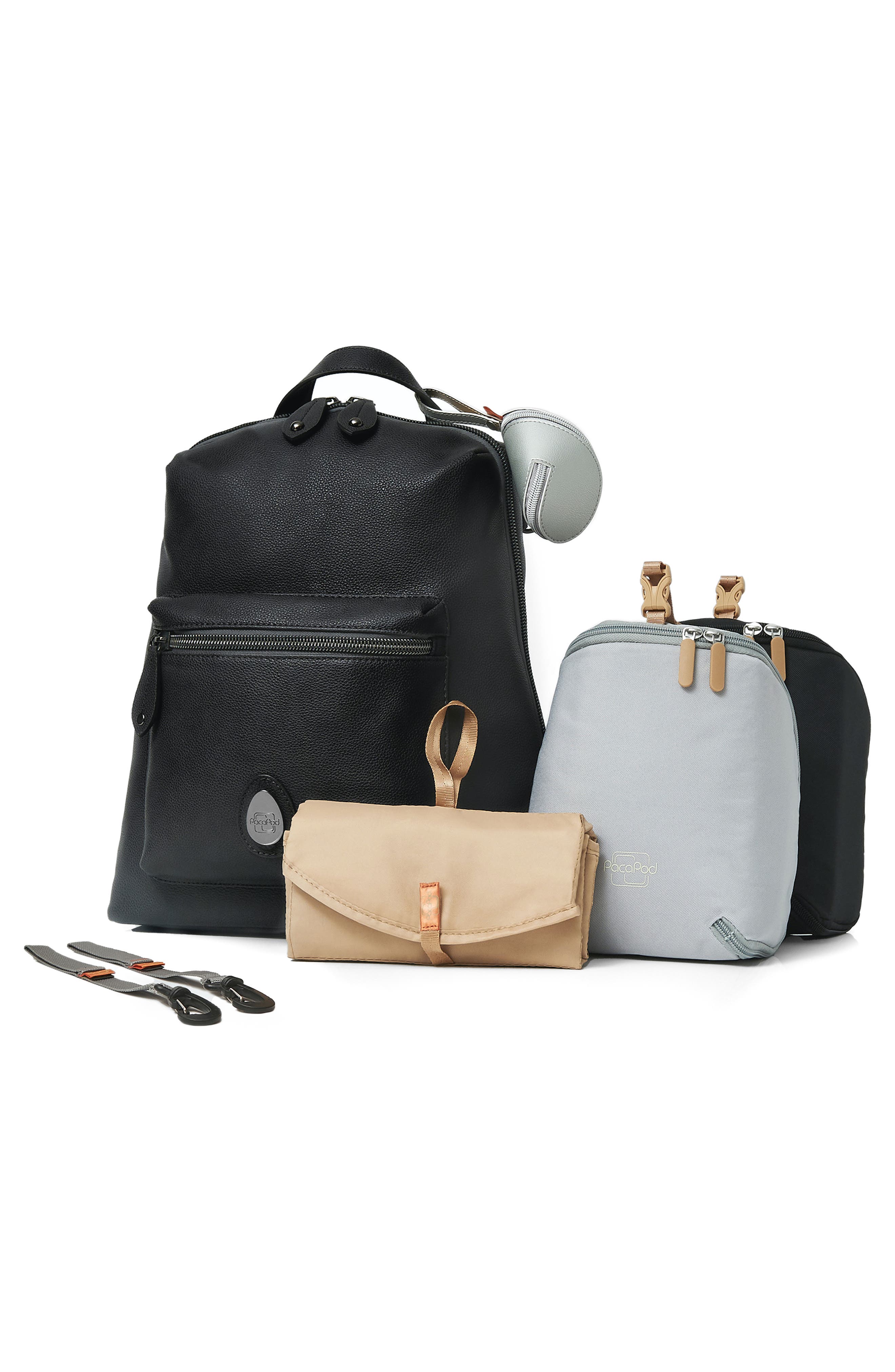 PacaPod Hartland Faux Leather Convertible Diaper Backpack, Alternate, color, 