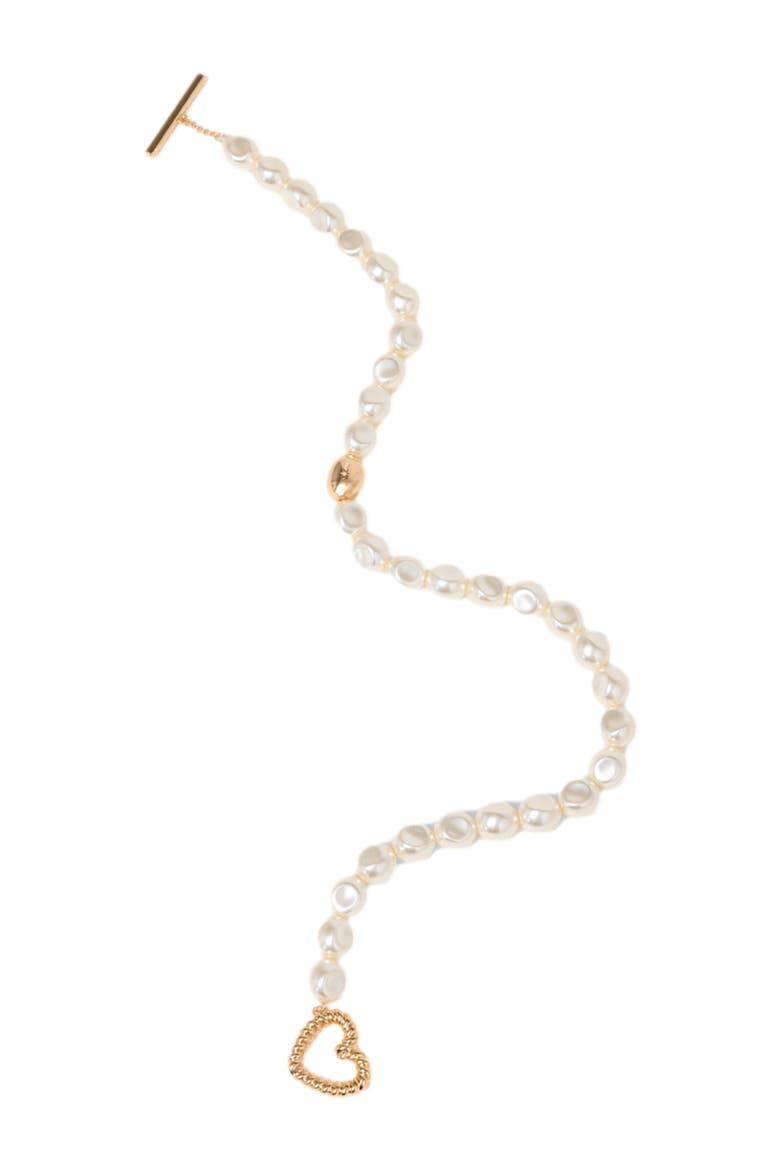Pearl choker necklace, Alternate, color, Gold