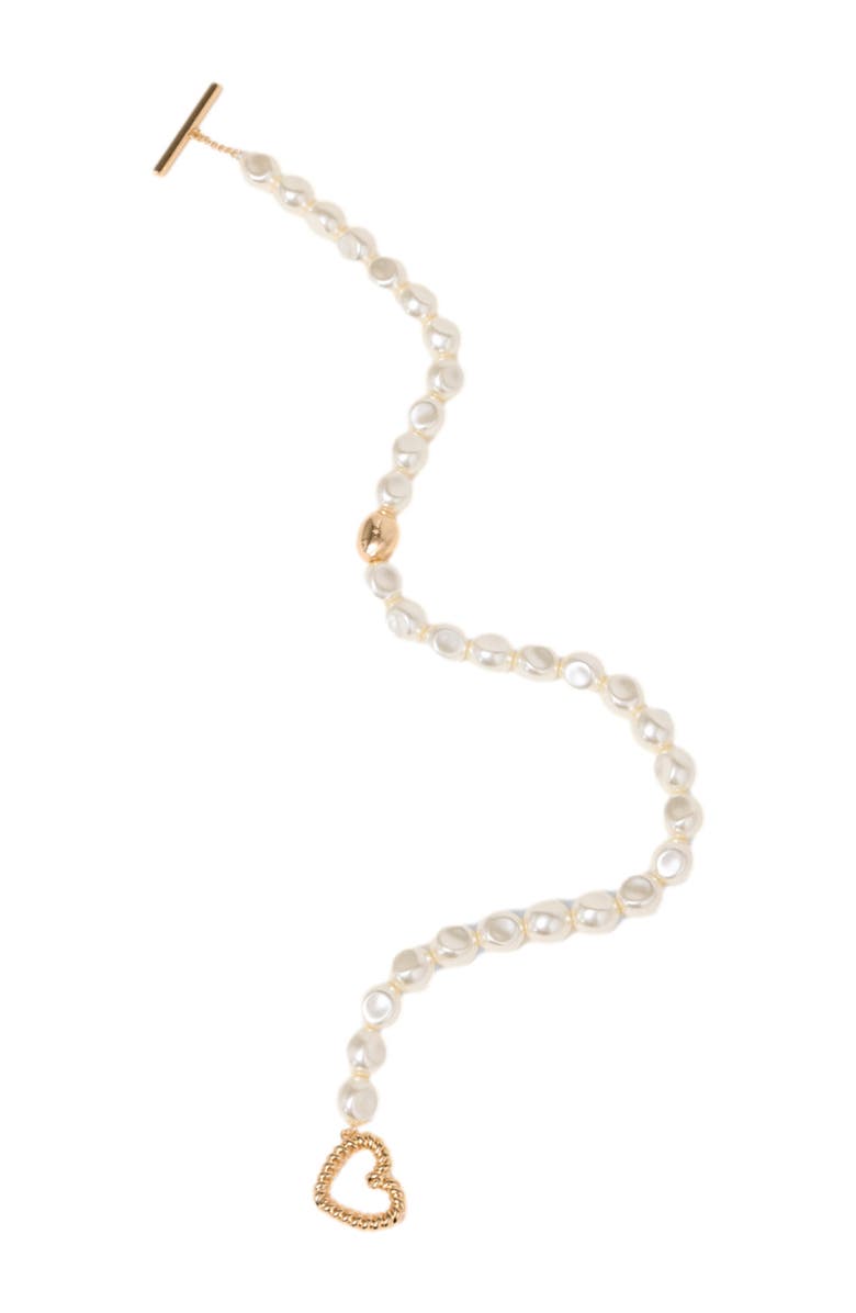 maje Pearl choker necklace, Alternate, color, Gold