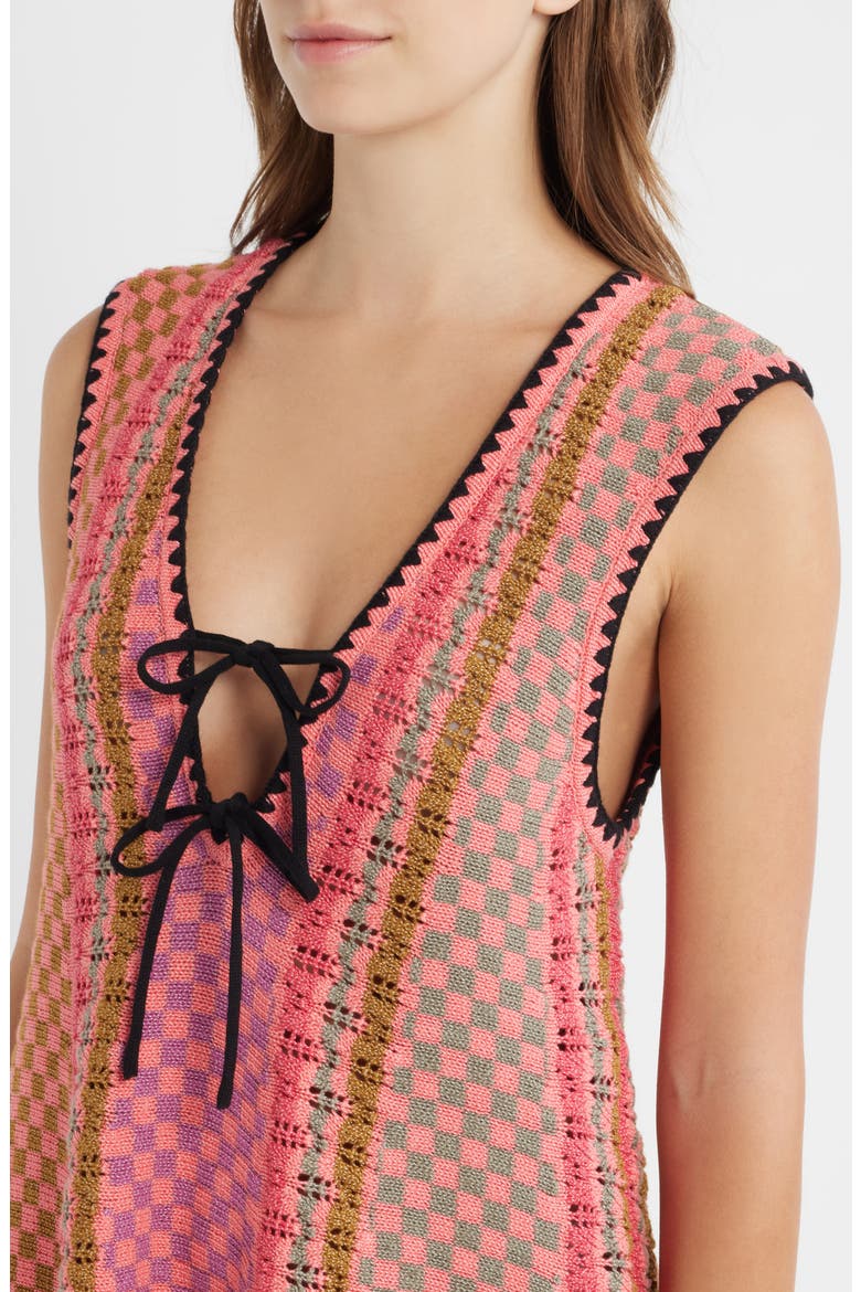 Amalfi Twist Sleeveless Minidress, Alternate, color, PINK POP COMBO
