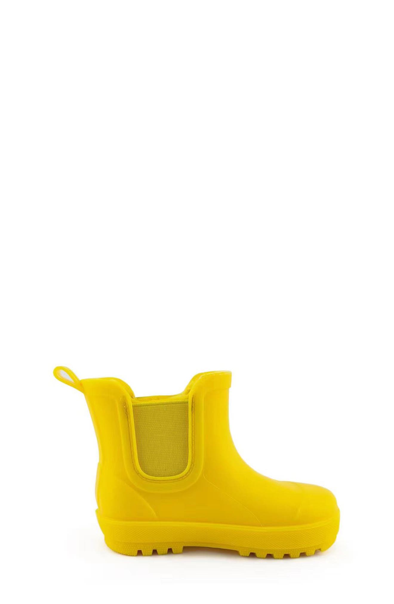 BEARPAW Kids' Shortie Rain Boot with Faux Fur Lining, Alternate, color, Yellow