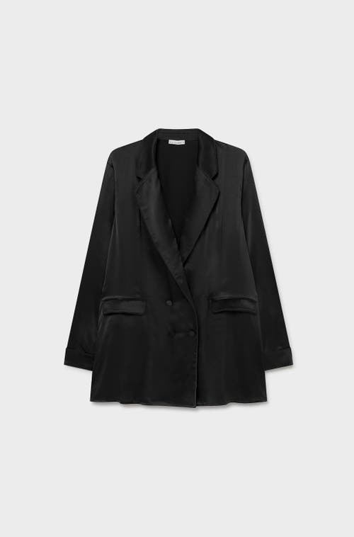 Shop Silk Laundry Relaxed Blazer Black