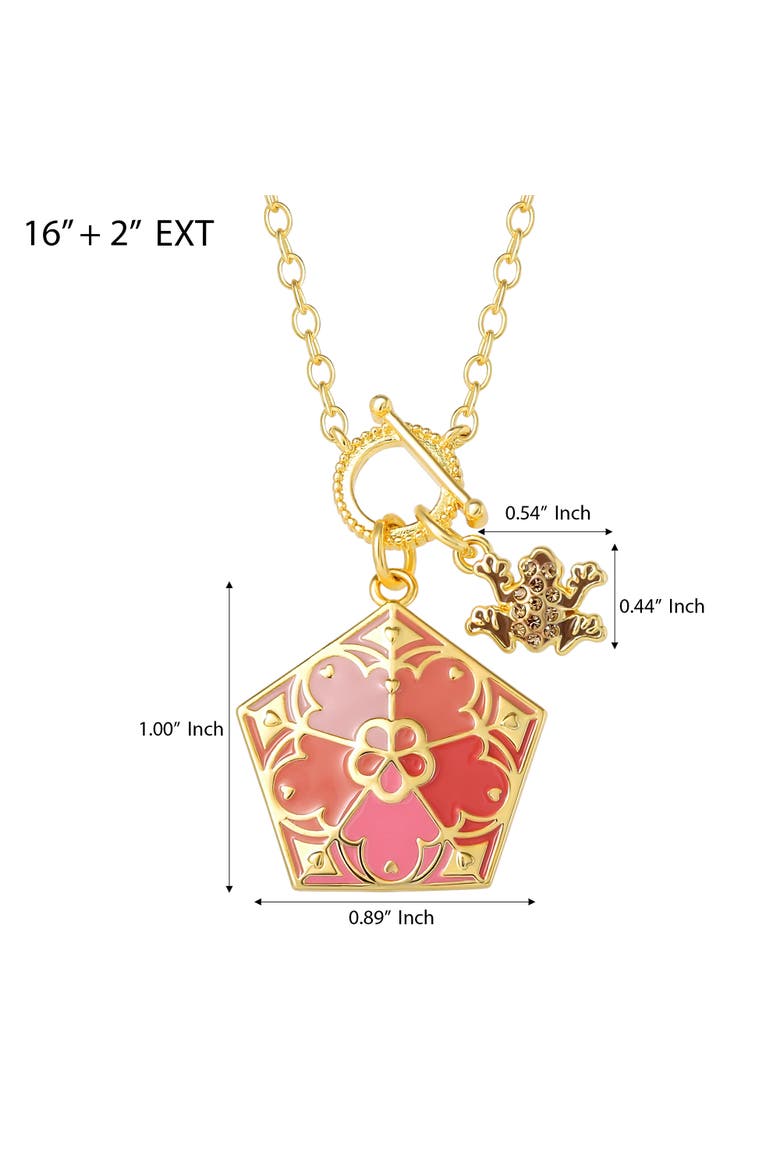 Jewelry Chocolate Frog Necklace, 16"+2", Alternate, color, Gold Tone