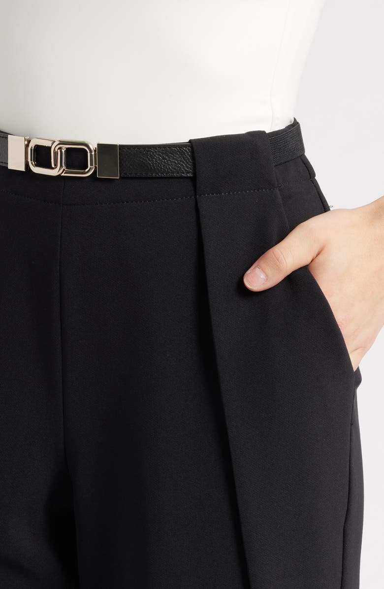 Anne Klein Belted High Waist Pleat Front Wide Leg Pants, Alternate, color, 