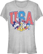 Mickey & Friends Junior's The Best American Friends Short Sleeve Graphic T-Shirt