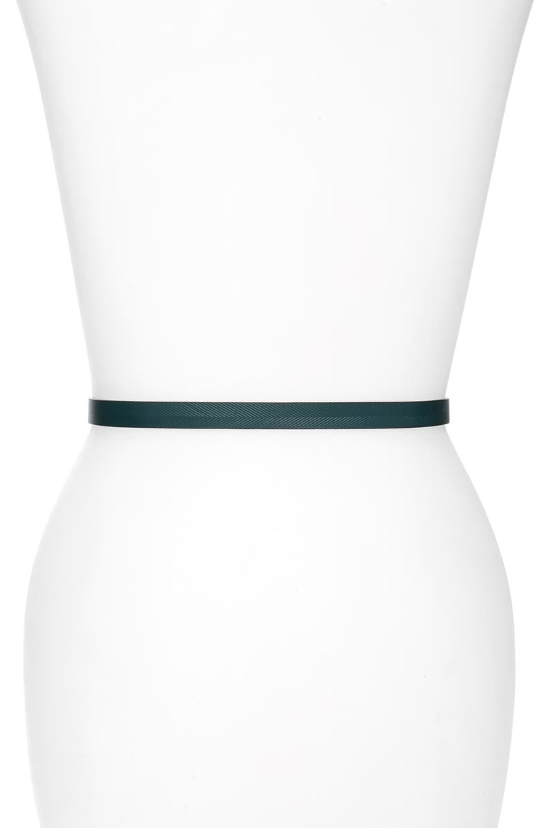 Treasure & Bond Herringbone Skinny Leather Belt, Alternate, color, 