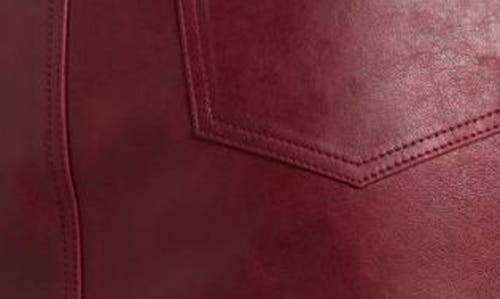 Dl1961 Lexie Leather Skirt In Burgundy