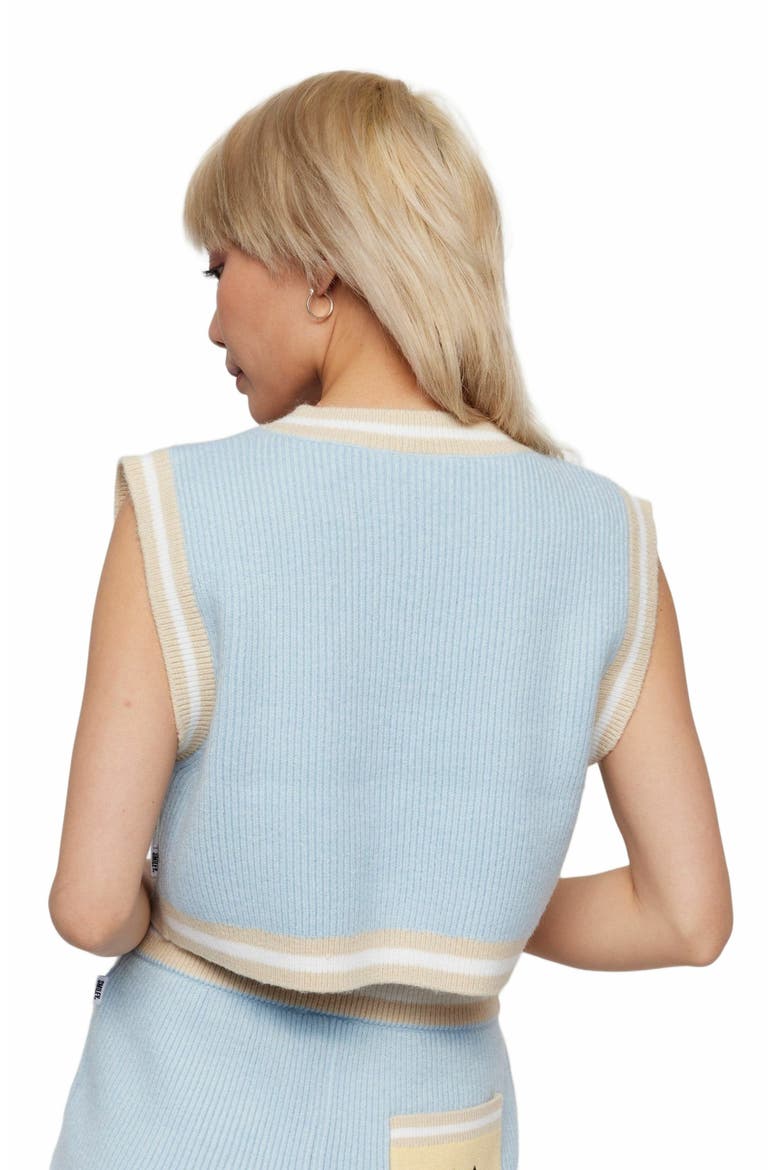 Smiley® Wimbeldon Knit Vest, Main, color, BABY BLUE