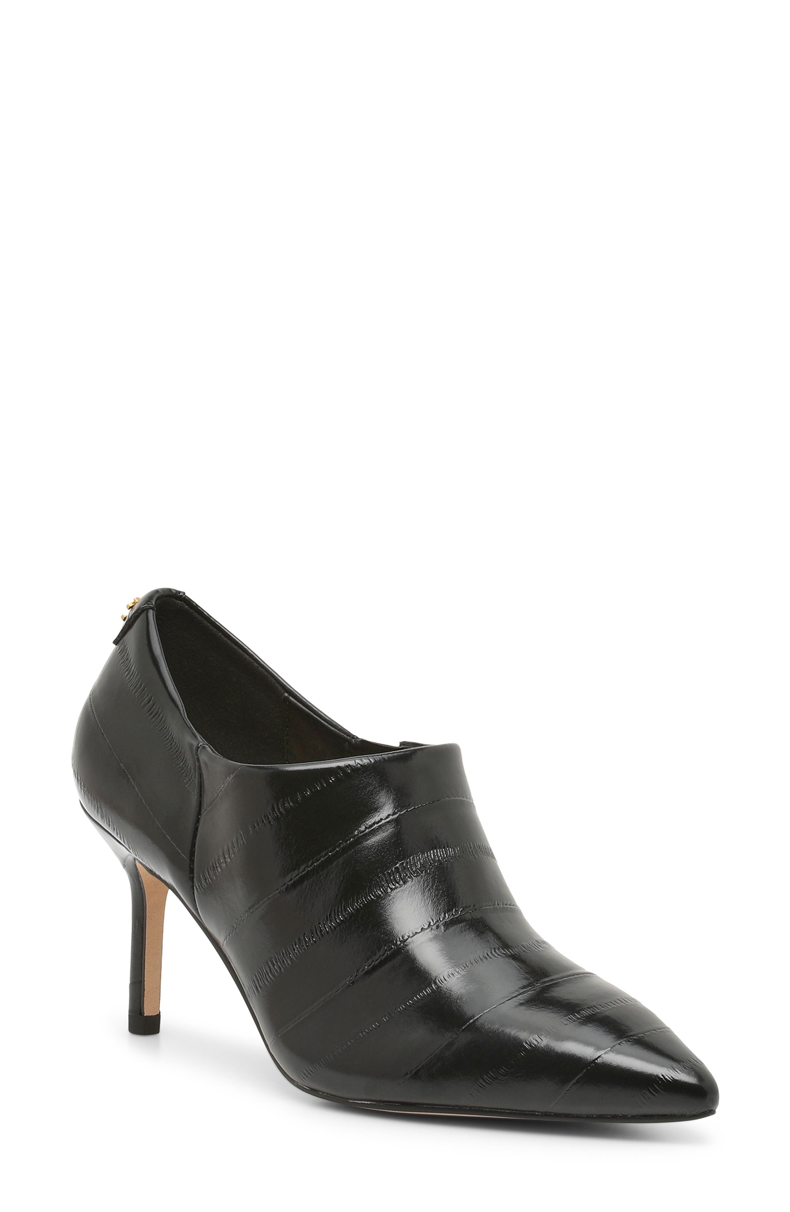 Mylonia Faux Leather Bootie, Main, color, BLACK
