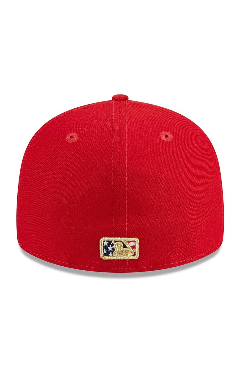 New Era Men's New Era Red Oakland Athletics 2023 Fourth of July Low Profile 59FIFTY Fitted Hat, Alternate, color, Red