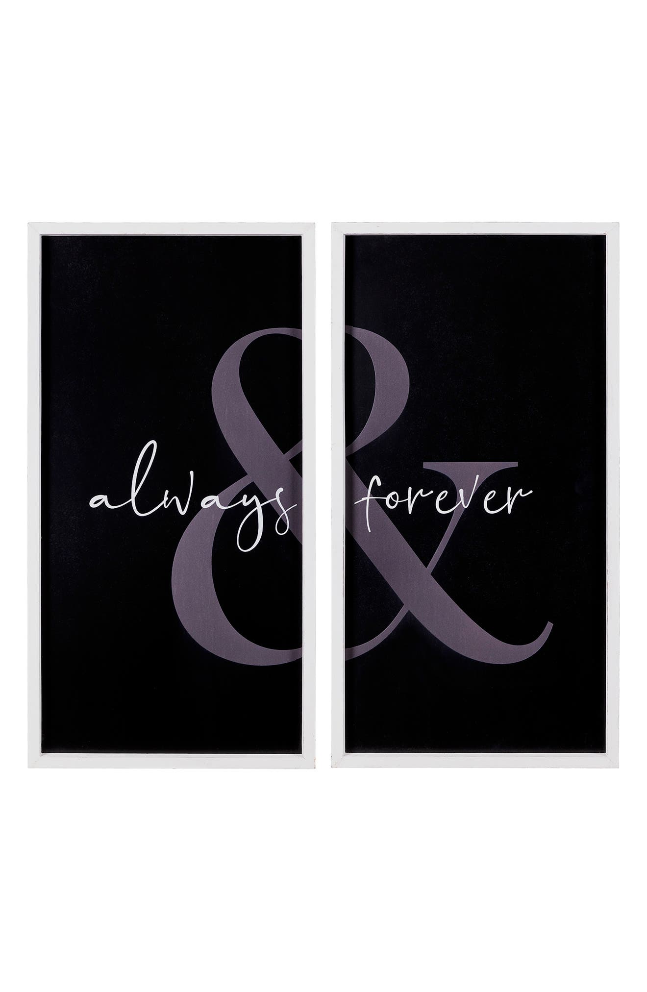 PARKLAND COLLECTION STRATTON HOME DECOR Always & Forever Wall Art - Set of 2