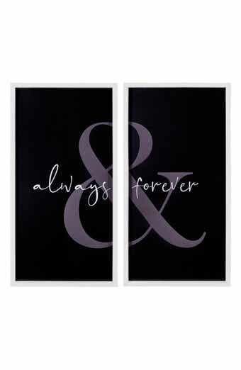 PARKLAND COLLECTION STRATTON HOME DECOR Always & Forever Wall Art - Set of 2