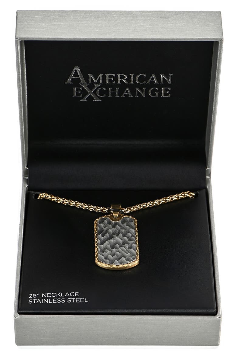 Men's Siviglia Dog Tag Pendant Necklace, Main, color, GOLD/ SILVER