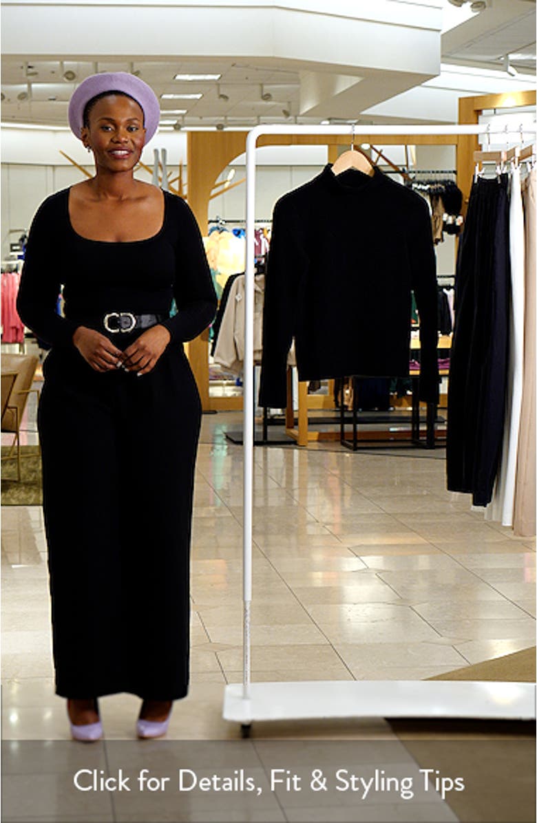 Diamond Stitch Funnel Neck Sweater, sales video thumbnail