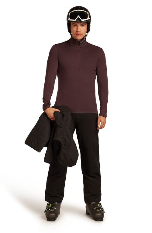 Icebreaker 260 Tech Merino Wool Half Zip Pullover In Brown