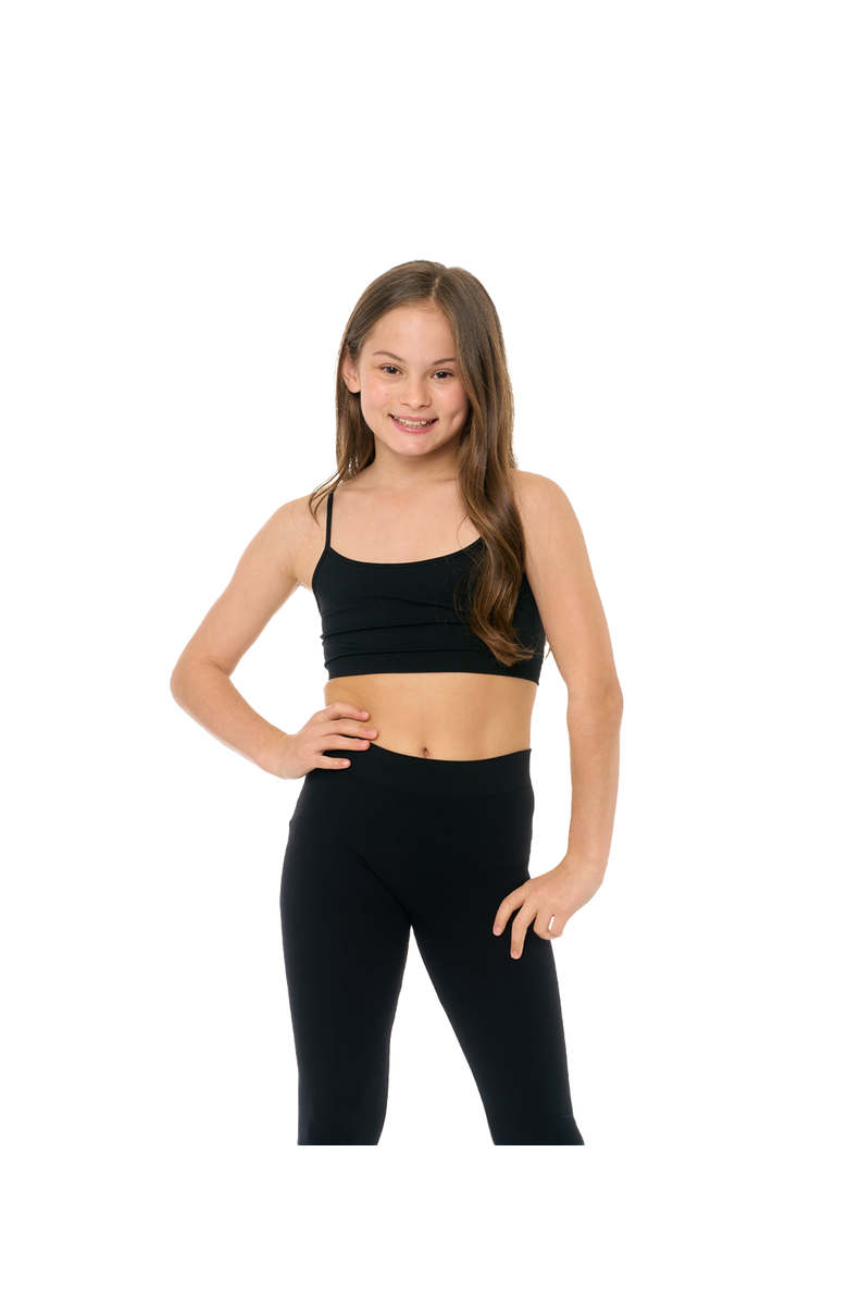 Malibu Sugar Solid bra cami - Big Kid, Alternate, color, Black