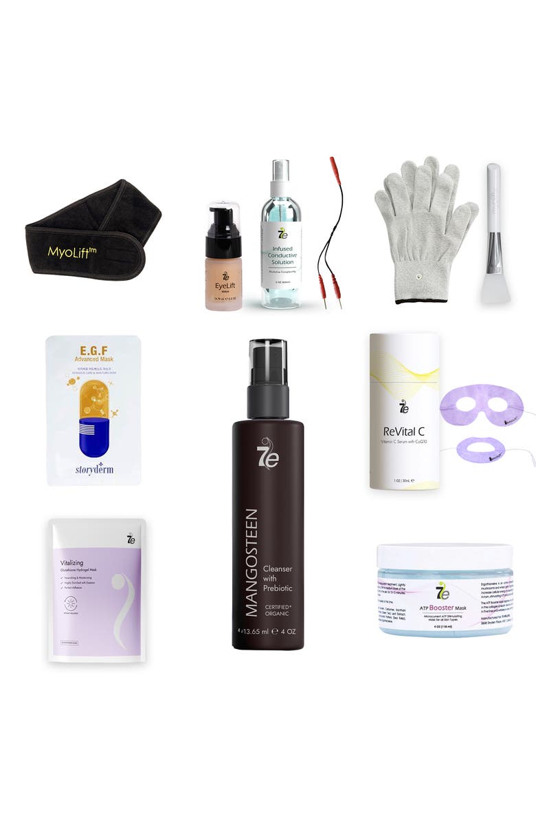 7e Wellness MyoLift Wrinkle Erase Boost Kit | 2-Week Intensive for Targeted Wrinkle Reduction | Ideal for Forehead, Eyes, Mouth | Perfect for Mature, Aging Skin | Includes Serums, Masks, Conductive Gloves & More | Use with MyoLift Device, Alternate, color, NO COLOR