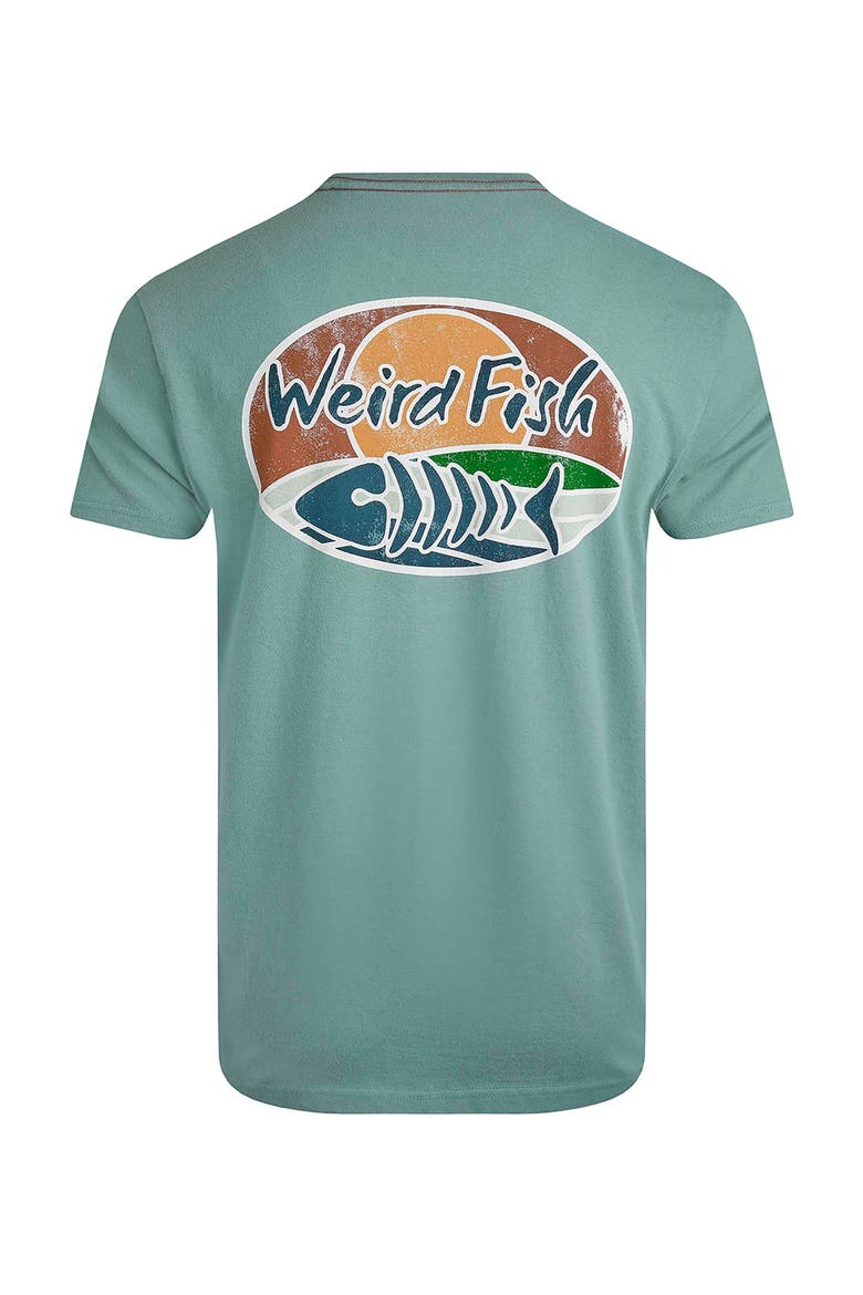 Land And Sea Back Print Graphic T-Shirt, Alternate, color, Mineral Blue