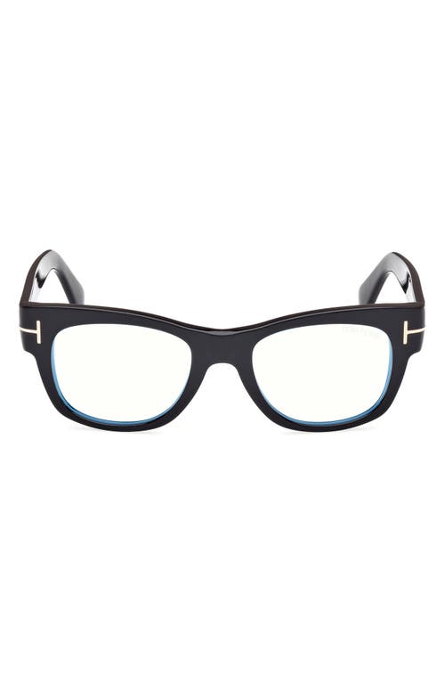 Tom Ford 52mm Round Blue Light Blocking Optical Glasses