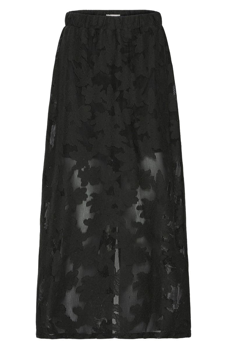ICHI Lace Maxi Skirt, Alternate, color, Black