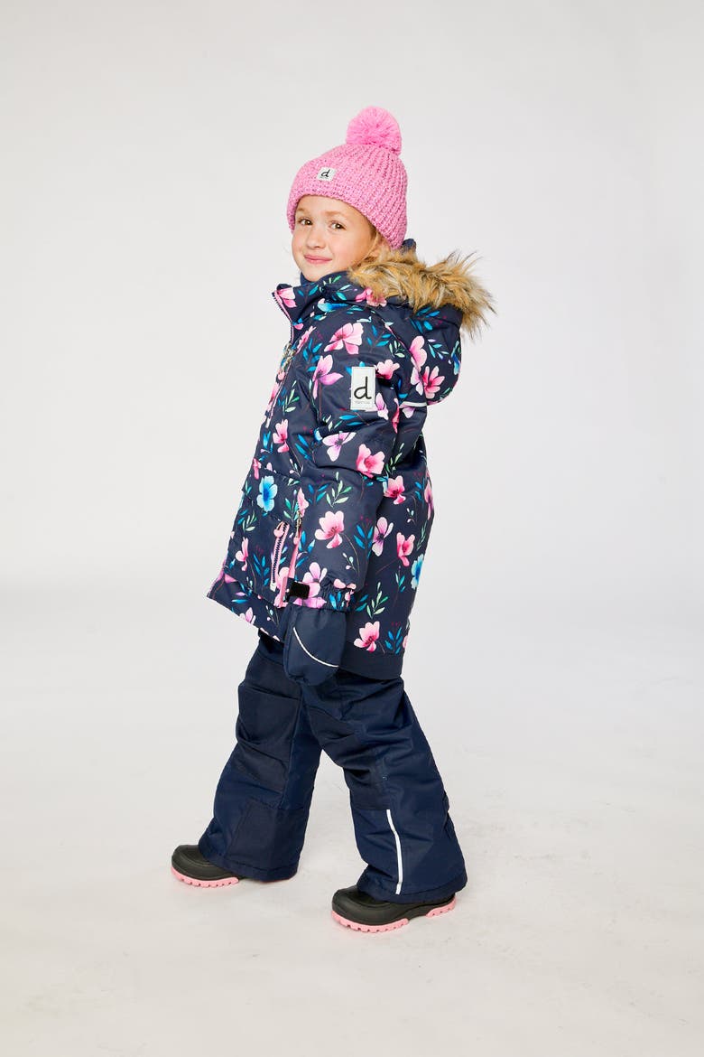 Play Floral Jacket & Pants Two Piece Snowsuit, Alternate, color, Blue Floral Print