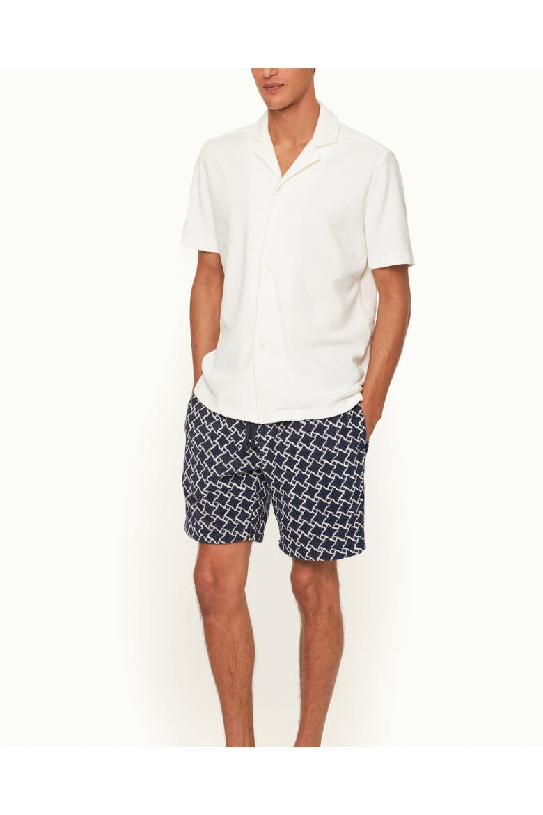 Trevone Towelling Classic-Fit Drawcord Sweat Shorts, Main, color, NIGHT IRIS