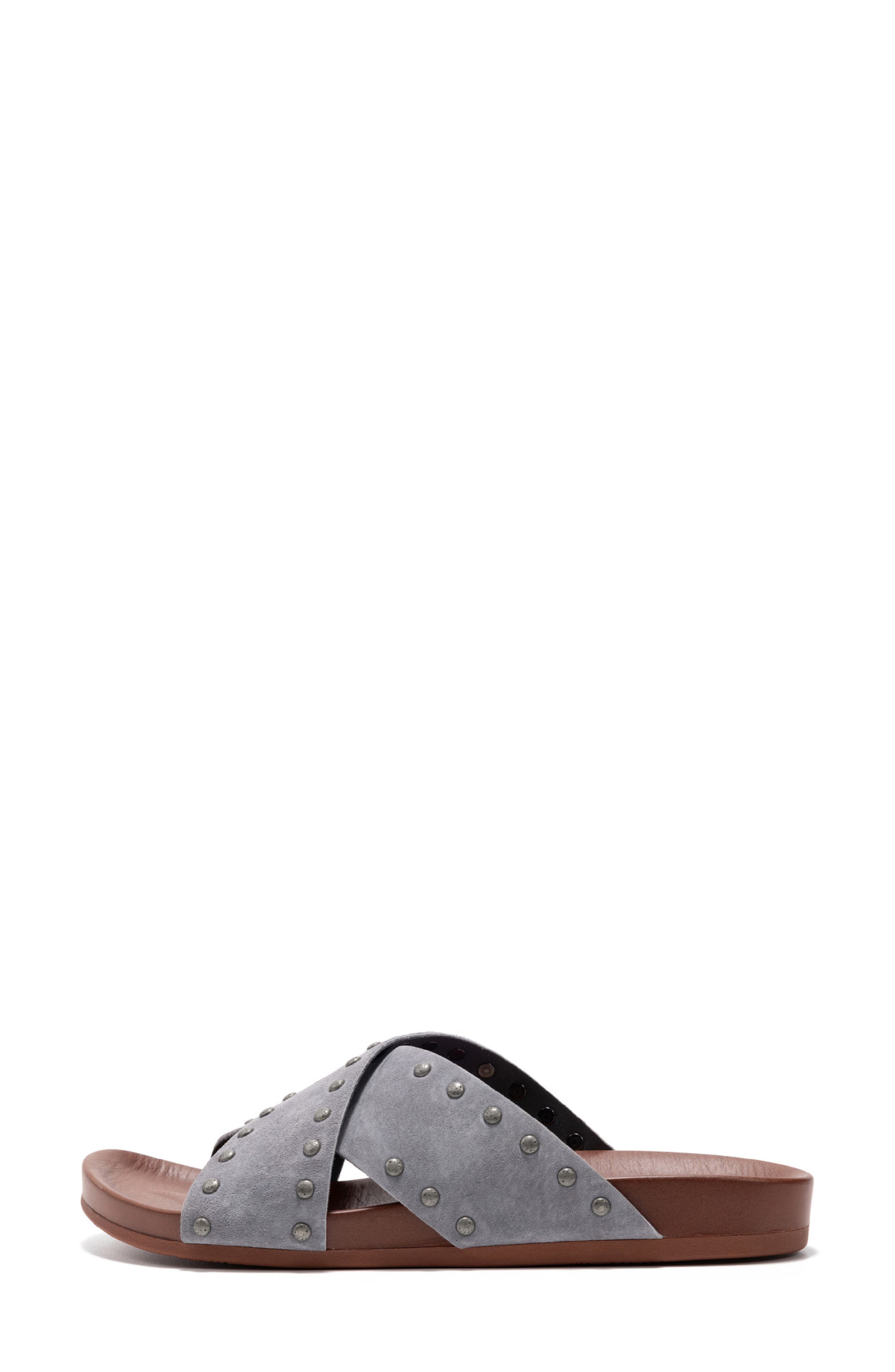 Project Cloud Brink Studded Slide Sandal, Alternate, color, Ash Nubuck