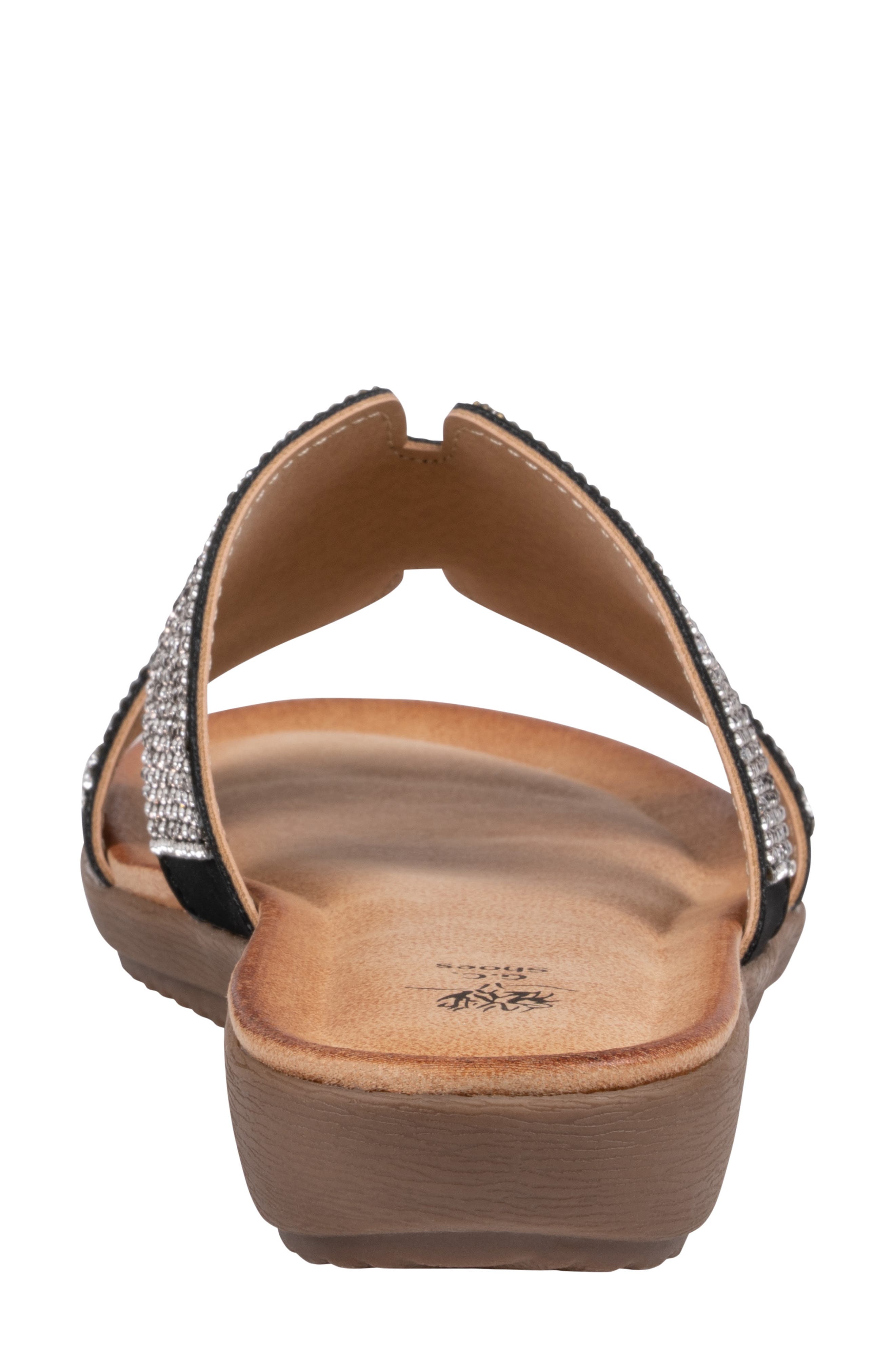 GOOD CHOICE NEW YORK Paxal Rhinestone Embellished Slide Sandal, Alternate, color, Black