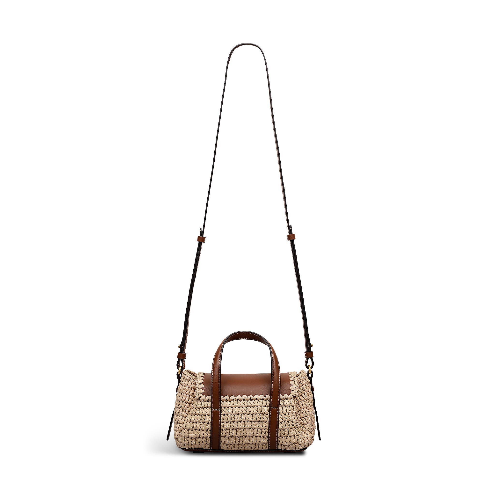 Radley The Chancery - Raffia Small Flapover Woven Satchel Bag, Alternate, color, Natural