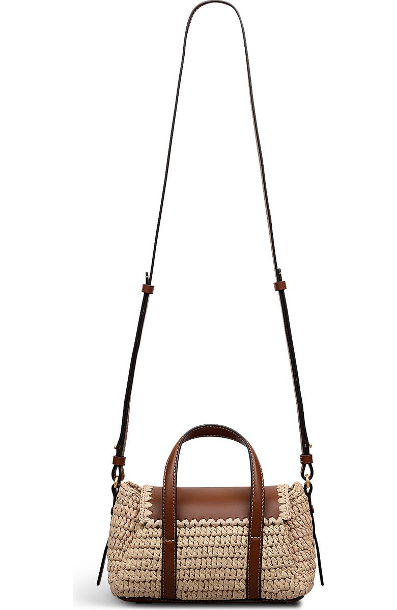 Radley The Chancery - Raffia Small Flapover Woven Satchel Bag, Alternate, color, Natural