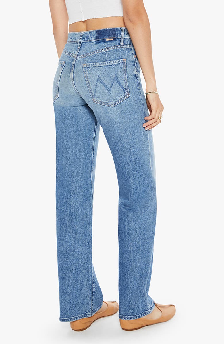 MOTHER Tunnel Vision Sneak High Waist Straight Leg Jeans, Alternate, color, I Am A Winner