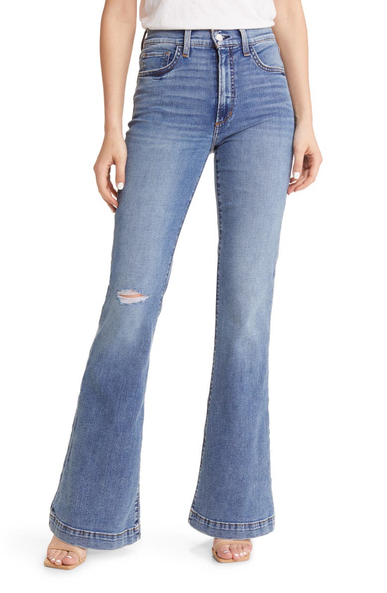 Joe's The Molly Ripped High Waist Flare Jeans, Main, color,