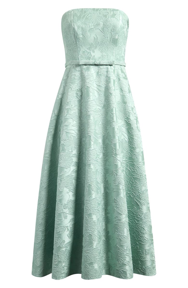 SACHIN BABI Darian Floral Jacquard Strapless Gown, Alternate, color, Celadon