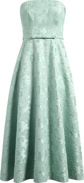 SACHIN BABI Darian Floral Jacquard Strapless Gown