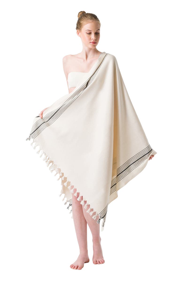 Olive & Linen Allez Turkish Towel, Alternate, color, 