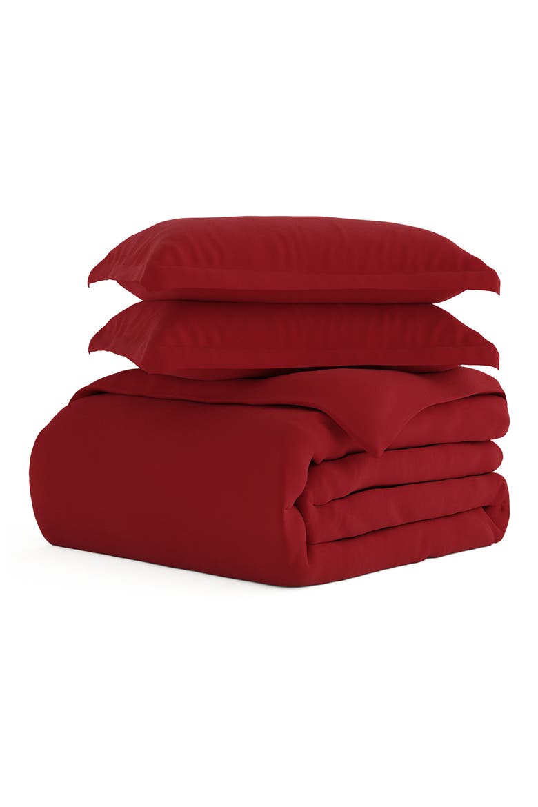 IENJOY HOME Premium Ultra Soft 3-Piece Duvet Cover Set, Alternate, color, BURGUNDY