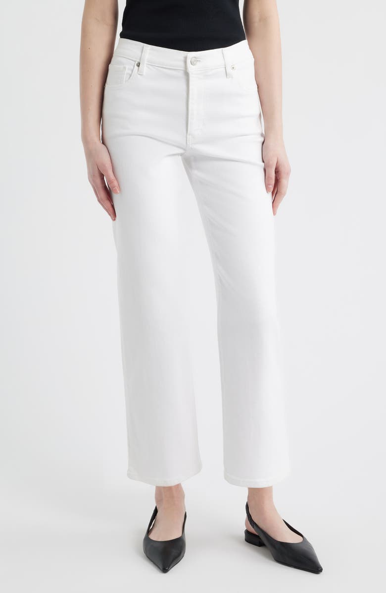 FRAME The Mellow Ankle Straight Leg Jeans, Main, color, White